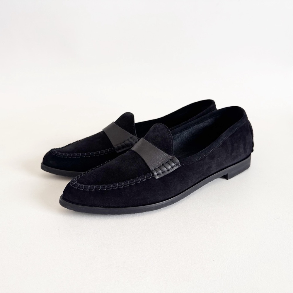M. Gemi Black Suede Loafers